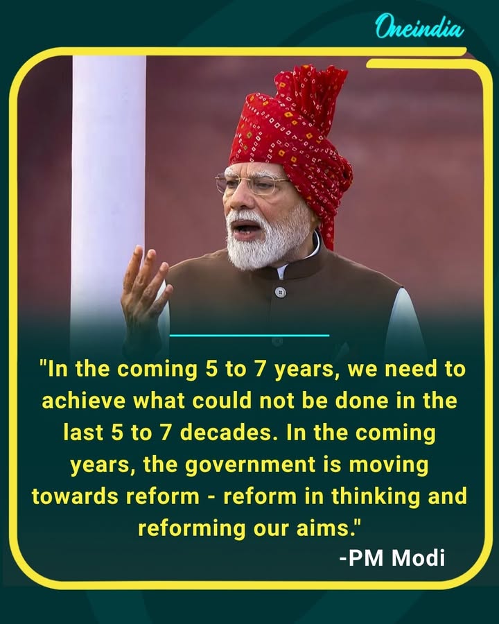 PM Modi says India must achieve in the next 5–7 years what could not be accomplished in the last 5–7 decades, with a renewed focus on bold reforms, fresh thinking and ambitious goals.