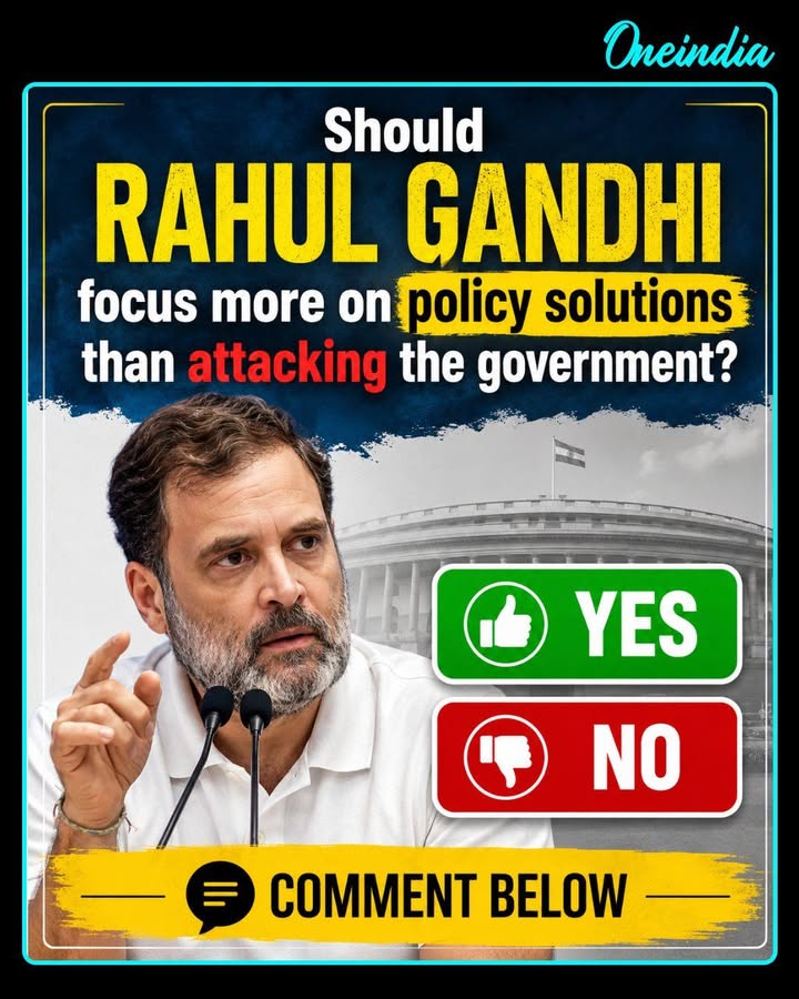 Should Rahul Gandhi focus more on policy solutions? What do you think?