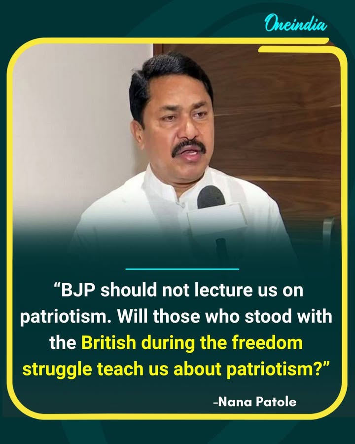 Nana Patole Takes Swipe at BJP Over Patriotism
