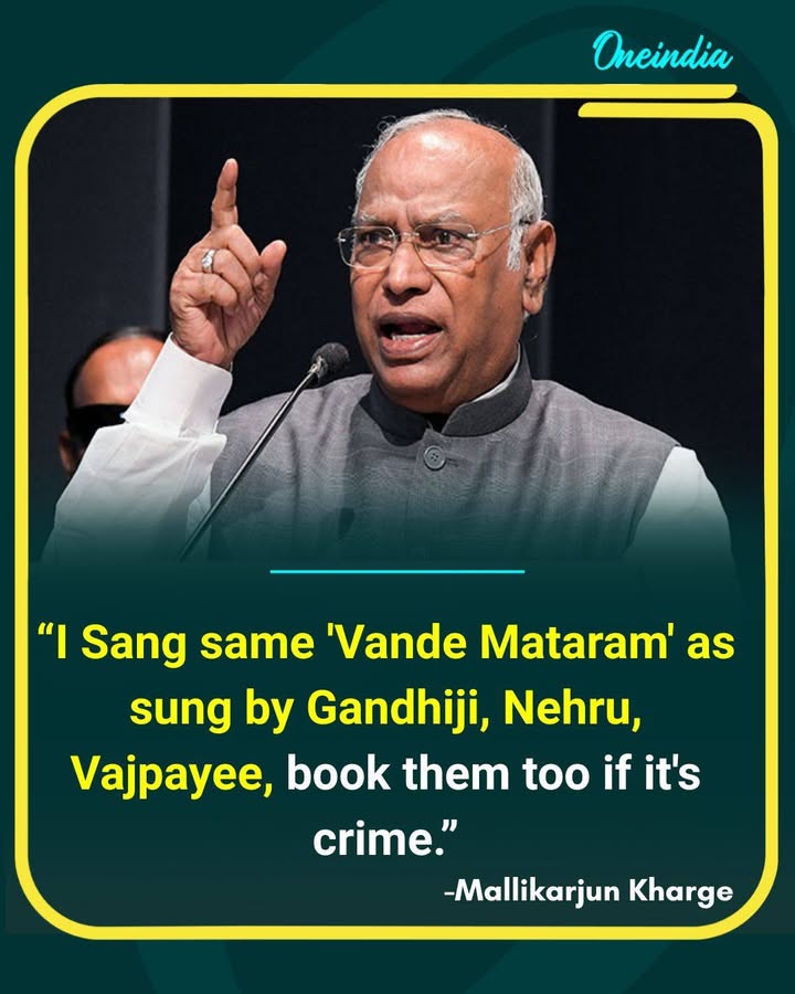 ‘Book Gandhi, Nehru, Vajpayee Too’: Kharge on Vande Mataram Row