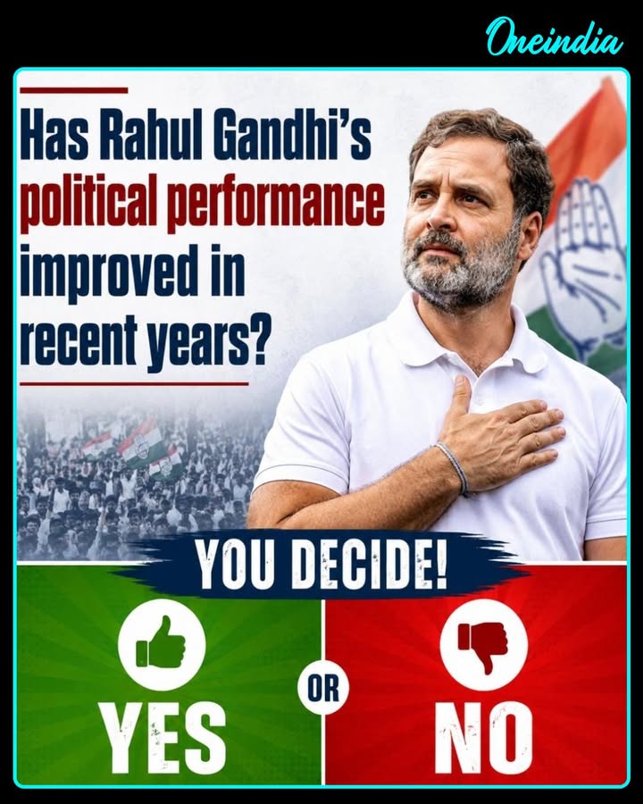 Rahul Gandhi’s political journey has seen major changes in recent years. Has his performance improved? You decide! 👇