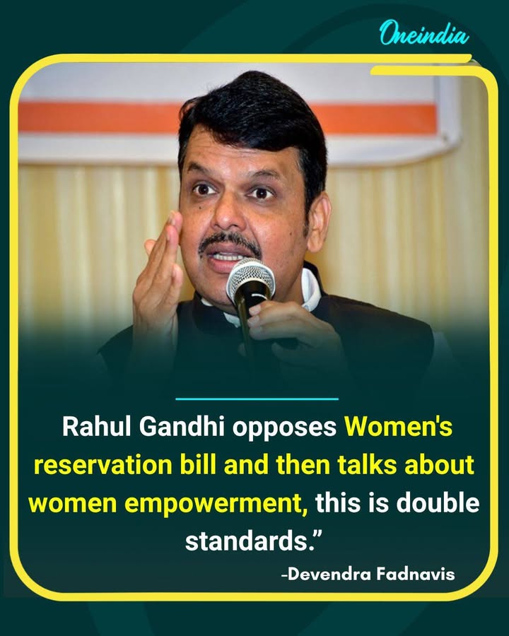 Fadnavis Takes Dig at Rahul Gandhi Over Women’s Empowerment