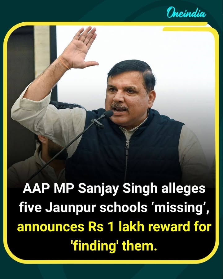 Sanjay Singh Claims 5 Schools “Missing” in Jaunpur, Offers ₹1 Lakh Reward