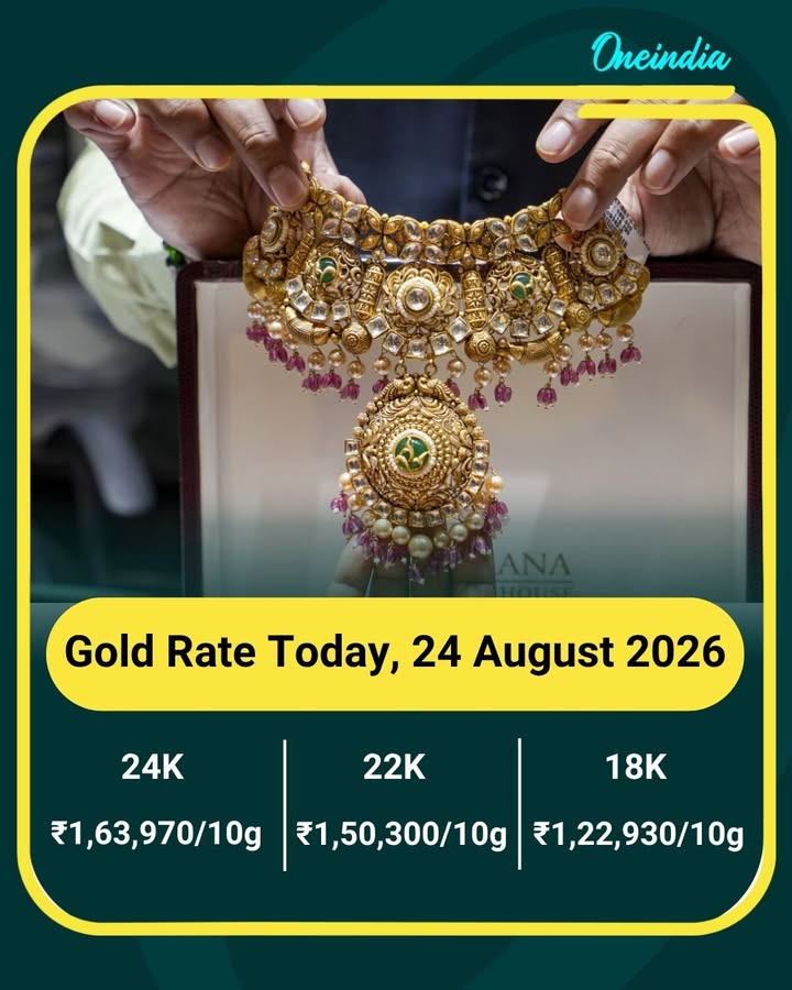 Gold Rate Today, 24 August 2026