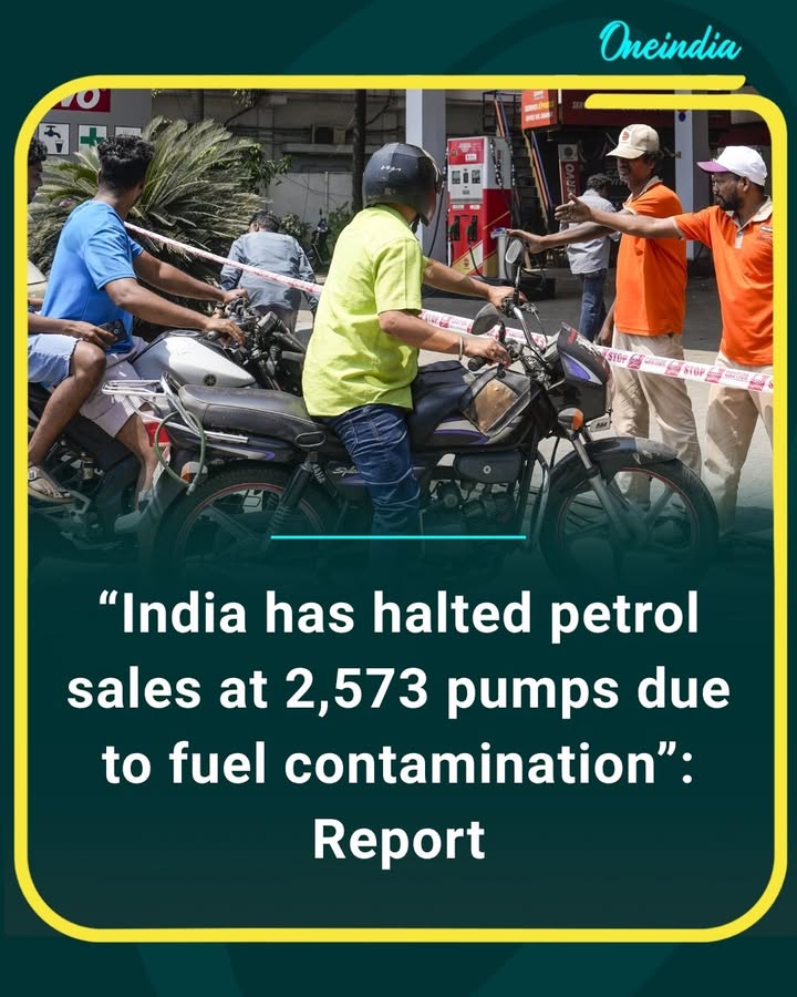 Petrol sales have been halted at 2,573 fuel pumps across India following reports of fuel contamination, raising concerns among motorists and fuel dealers.