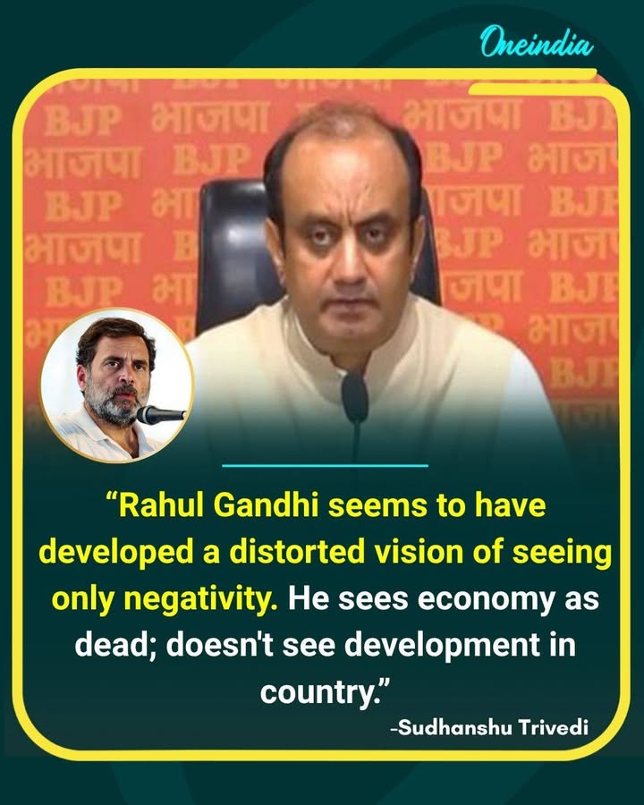 Sudhanshu Trivedi Slams Rahul Gandhi Over His “Negative Vision”