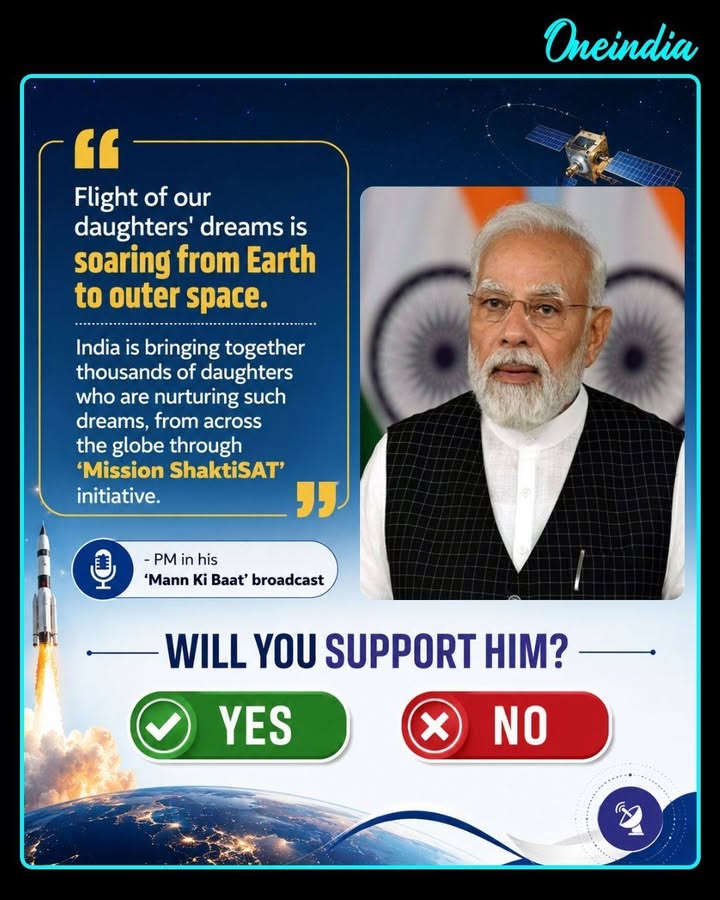PM Modi Hails ‘Mission ShaktiSAT’ and Dreams of India’s Daughters