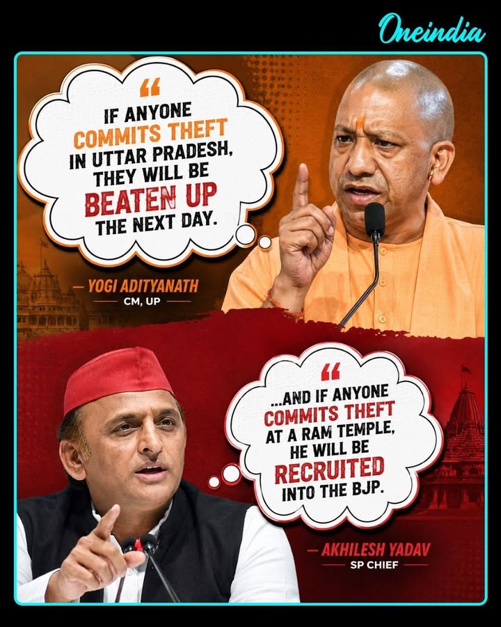 Yogi-Akhilesh Trade Barbs Over Theft and BJP Recruitment