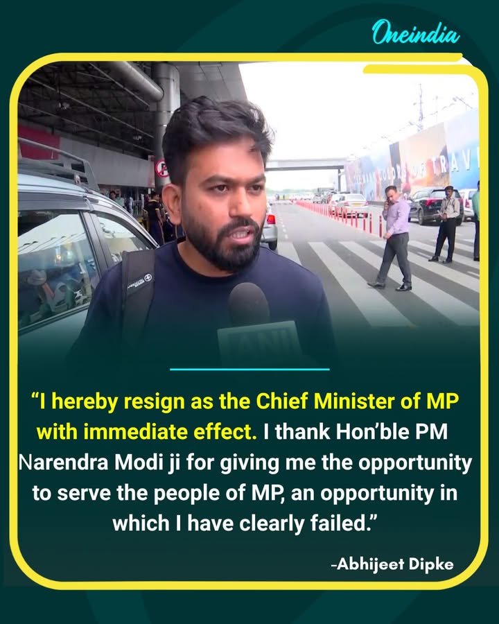 Abhijeet Dipke Announces Resignation as Madhya Pradesh CM
