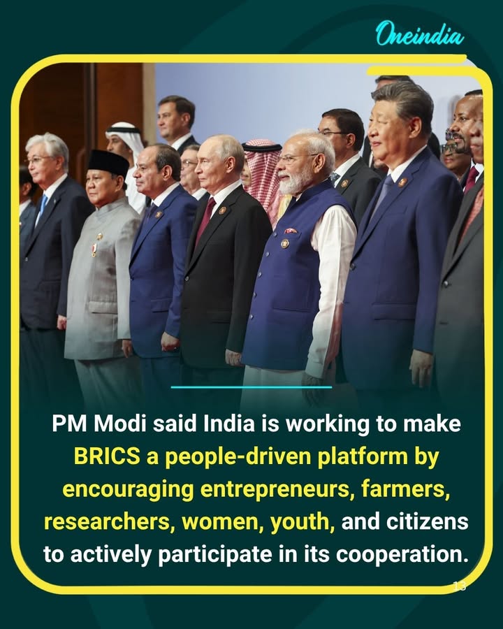 PM Modi highlights India’s vision of making BRICS more inclusive, with people from different sectors playing an active role in strengthening friendship, partnership and global cooperation.