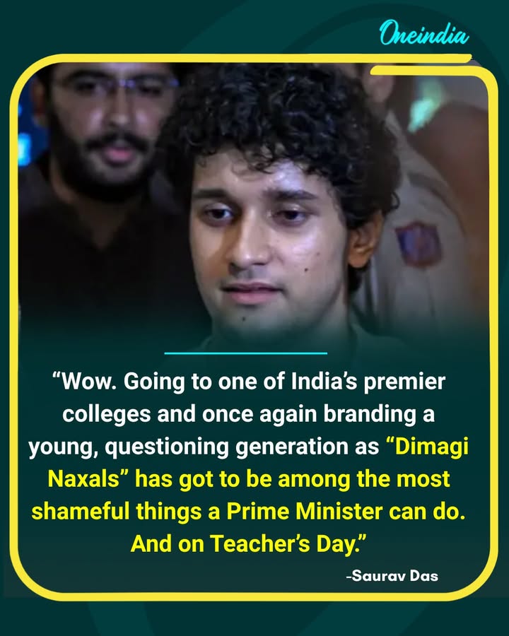 Saurav Das Slams PM Over ‘Dimagi Naxals’ Remark on Teachers’ Day