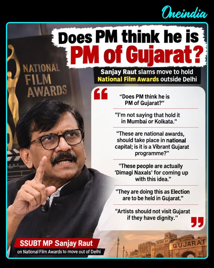 Sanjay Raut Questions Decision to Move National Film Awards Out of Delhi