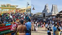 அம்மாடி.. எத்தனை கல்யாணம்! திருச்செந்தூரில் எங்க பார்த்தாலும் கல்யாண ஜோடிதான்! செம கூட்டம்! 
