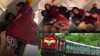 ஓடும் ரயிலில் எல்லை மீறிய காதல் ஜோடி! துணிச்சலாக சக பயணி செய்த காரியம்.. பரவும் வீடியோ!