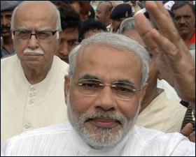 Modi with Advani