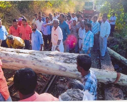 Tenkasi-Punalur train escaped from accident
