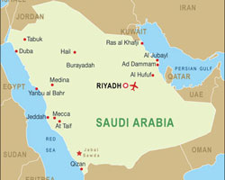 Saudi Arabia map