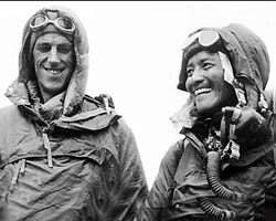 Edmund Hillary with Tenzing Norgay