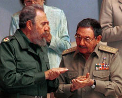 Fidel with Raul 