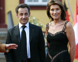 Sarkozy with wife