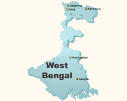 West Bengal map