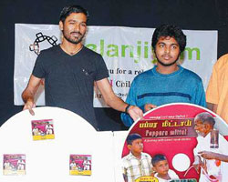 Dhanush and G.V.Prakesh at Pappara Mittai Children Music Album Launch