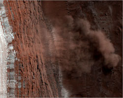Mars landslide