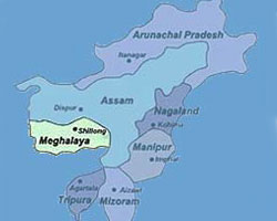Meghalaya Map