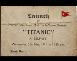 A ticket for the Titanic doomed maiden voyage