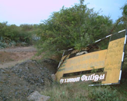 Broken welcome by Erode Dt