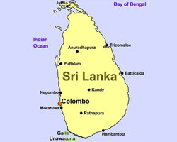 Srilanka map