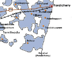 Pondichery map