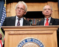Congressman Howard Berman on the left side