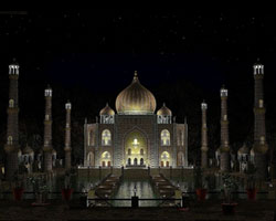 Taj Mahal at night