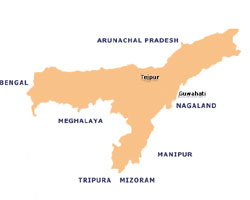 Assam map
