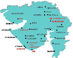 Gujarat map