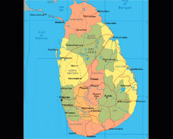 Sri Lanka map