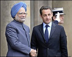 Manmohan singh with Sarkozi Manmohan singh with Sarkozi