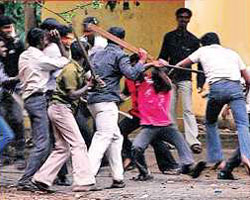 Law college students brutally beaten by collegues