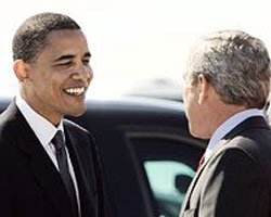 Obama with Bush