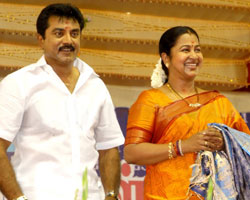 Sarathkumar with Radhika