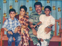 This old picture shows Prabhakaran with son Charles Anthony, wife Mathivadhani, and his daughter Duwaraha This old picture shows Prabhakaran with son Charles Anthony, wife Mathivadhani, and his daughter Duwaraha
