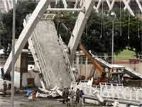 Delhi Nehru stadium Collapsed Bridge