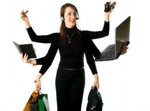 Woman Multitasking Woman Multitasking