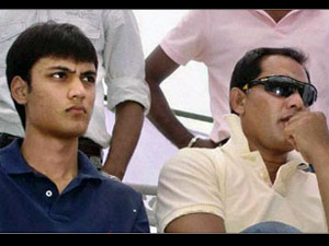 Azharuddin and with his son Ayzuddin Azharuddin and with his son Ayzuddin