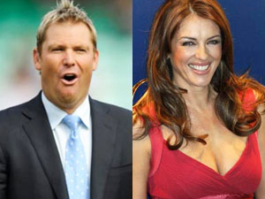 Shane Warne and Liz Hurley Shane Warne and Liz Hurley