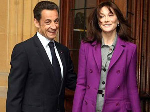 Carla with Sarkozy Carla with Sarkozy