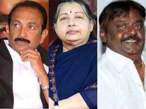 Vaiko, Jayalalitha and Vijayakanth Vaiko, Jayalalitha and Vijayakanth