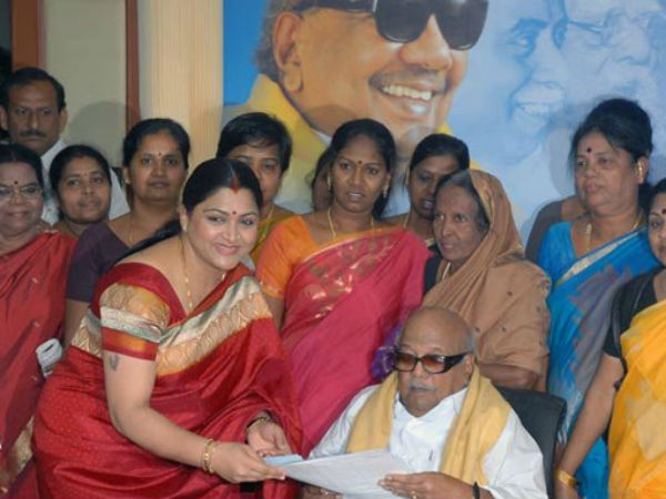 அதிரடியாக திமுகவுக்குத் தாவிய குஷ்பு