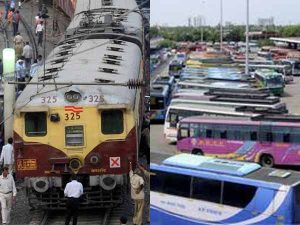 தாம்பரத்தில் ரயில்கள்- வண்டலூரில் பஸ்கள்